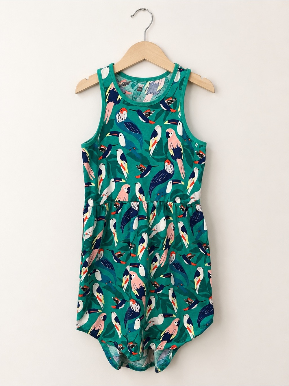 Tea Collection Girls Size 14 Tropical Bird High-Low Dress
